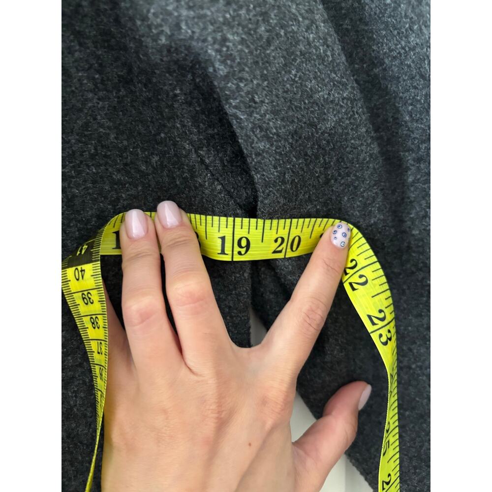Women’s Gray Double Breasted Wool Blend Peacoat Jacket Long Coat Classic S M - Picture 9 of 10